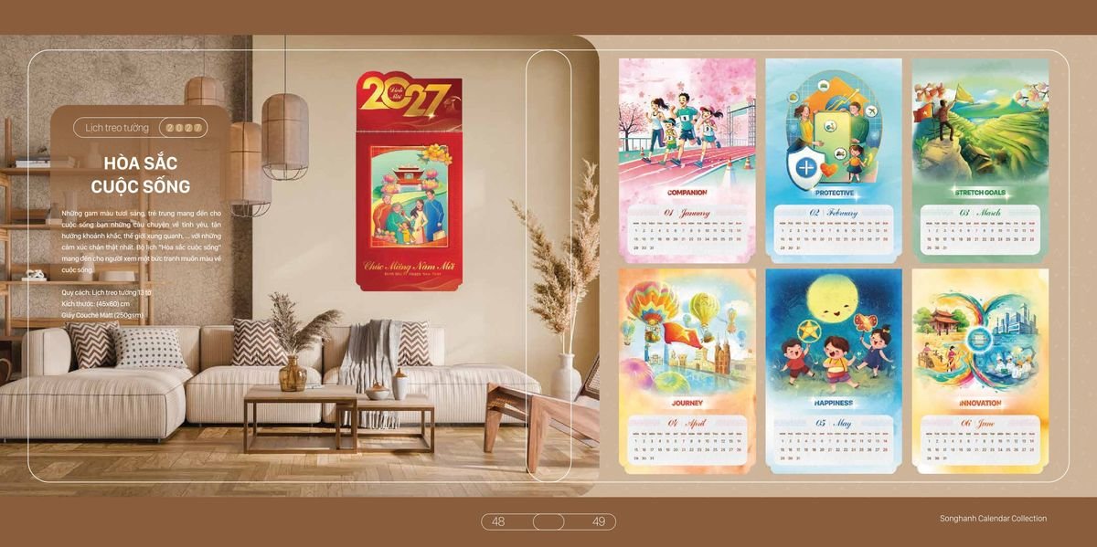 Lịch Bloc Cao Cấp SH 2027 SH19 Bộ Quà Tặng Doanh Nghiệp Thủy Tinh & Lịch