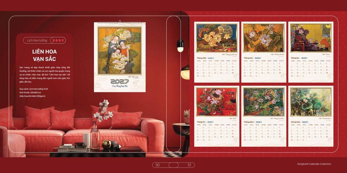 Lịch Bloc Cao Cấp SH 2027 SH20 Bộ Quà Tặng Doanh Nghiệp Thủy Tinh & Lịch