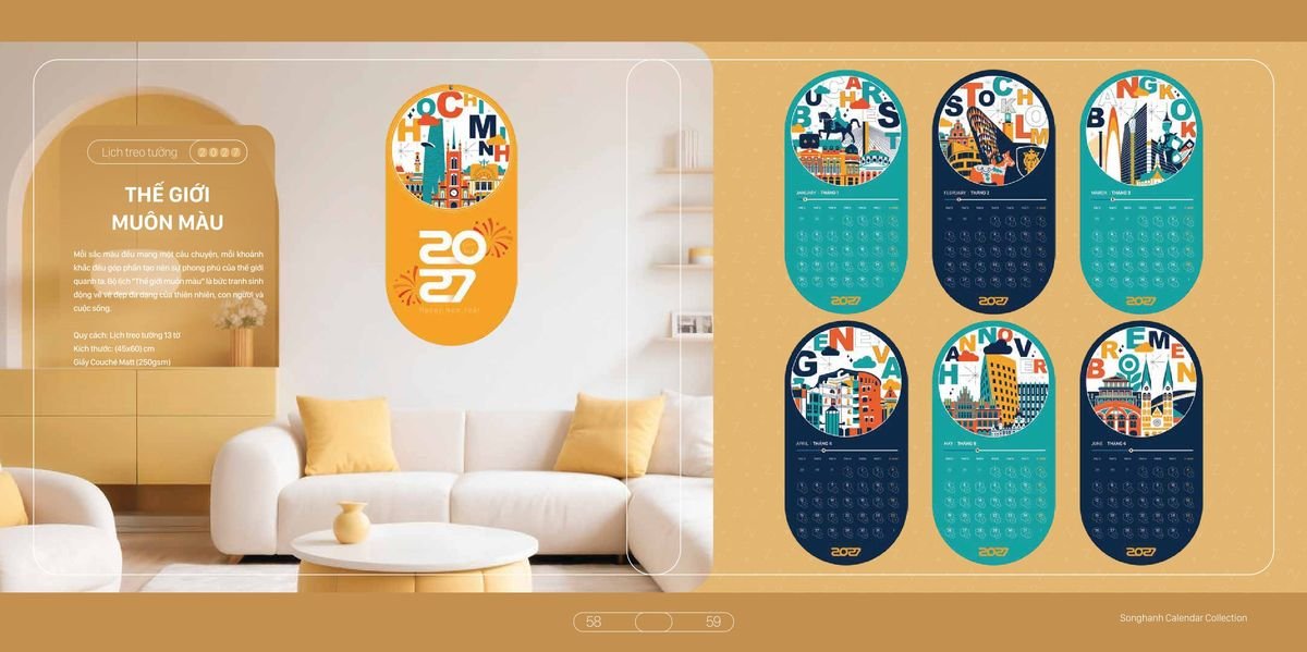 Lịch Bloc Cao Cấp SH 2027 SH24 Bộ Quà Tặng Doanh Nghiệp Thủy Tinh & Lịch