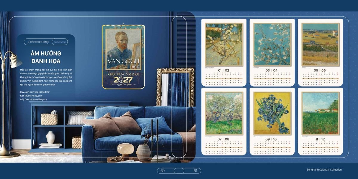 Lịch Bloc Cao Cấp SH 2027 SH25 Bộ Quà Tặng Doanh Nghiệp Thủy Tinh & Lịch