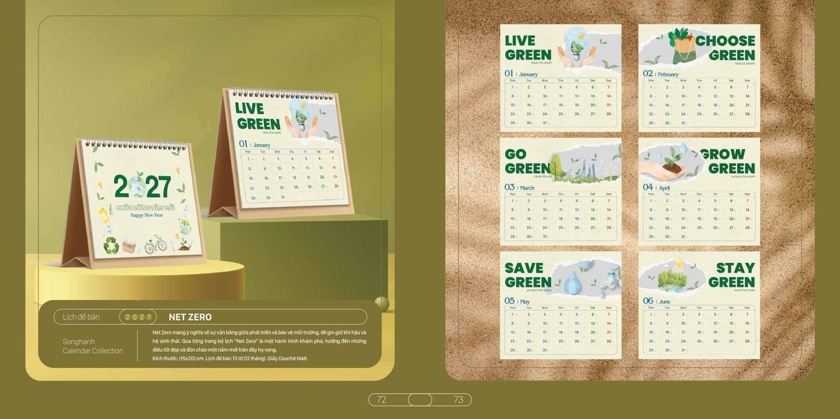Lịch Bloc Cao Cấp SH 2027 SH31 Bộ Quà Tặng Doanh Nghiệp Thủy Tinh & Lịch