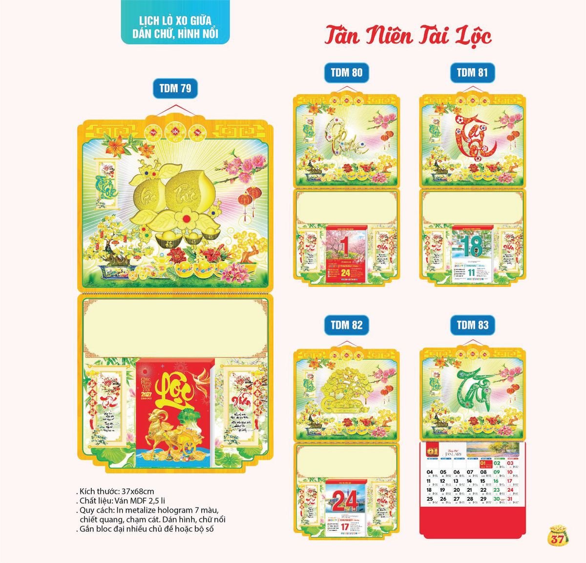 Lịch Bloc Siêu Cực Đại 2027 TDM34 Bộ Quà Tặng Doanh Nghiệp Thủy Tinh & Lịch