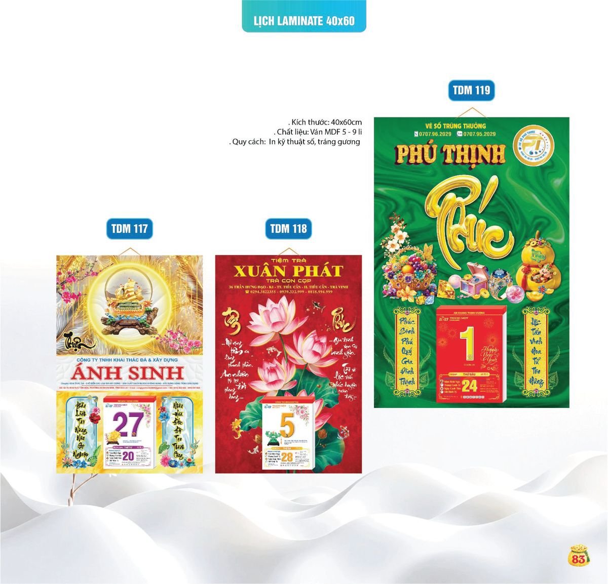 Lịch Bloc Siêu Cực Đại 2027 TDM81 Bộ Quà Tặng Doanh Nghiệp Thủy Tinh & Lịch