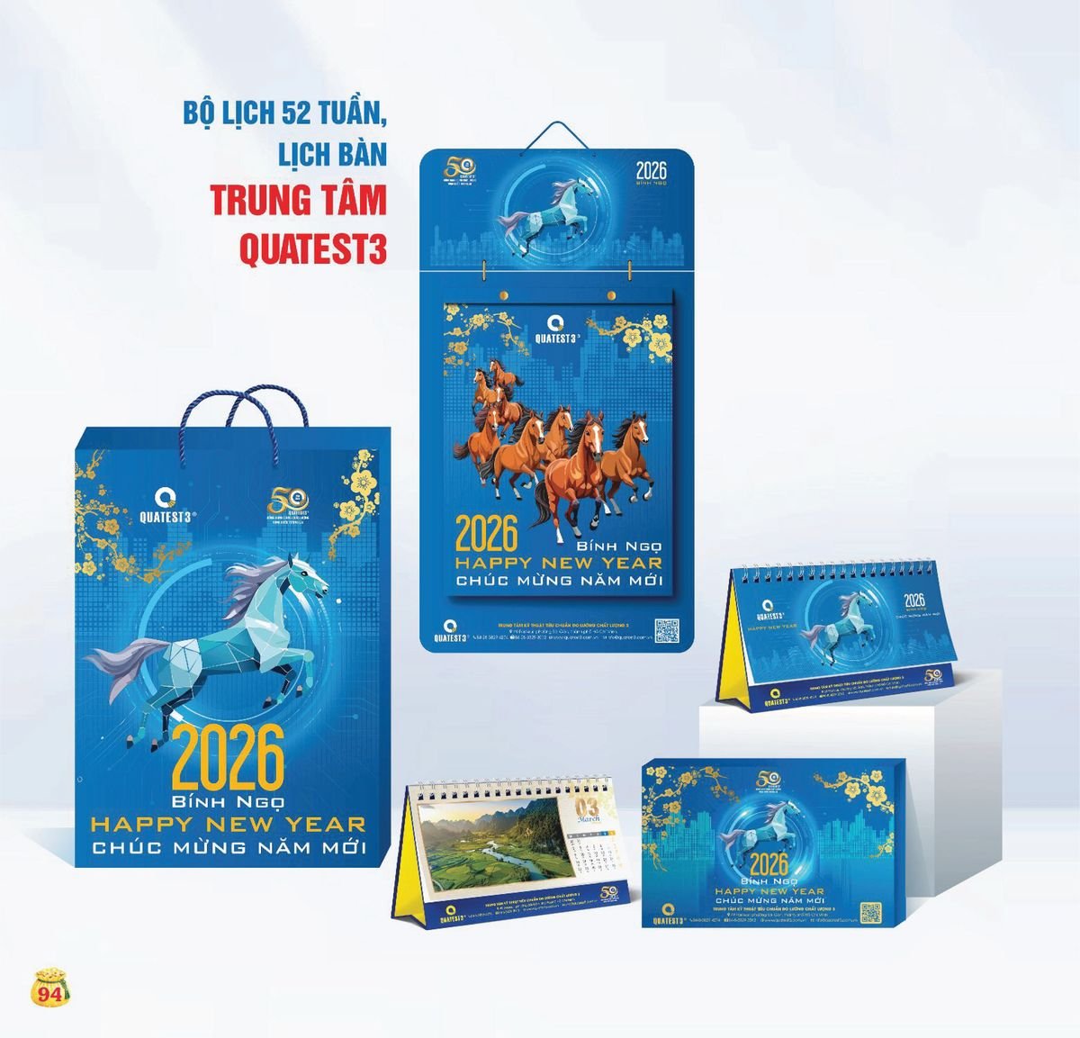 Lịch Bloc Siêu Cực Đại 2027 TDM91 Bộ Quà Tặng Doanh Nghiệp Thủy Tinh & Lịch
