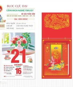 Lịch Bloc Cực Đại 2027 TD Mẫu TD15 (29 x 41 cm) Bộ Quà Tặng Doanh Nghiệp Thủy Tinh & Lịch in logo doanh nghiệp quà tặng Tết tại Quà Tặng Thủy Tinh VN