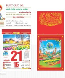Lịch Bloc Cực Đại 2027 TD Mẫu TD18 (29 x 41 cm) Bộ Quà Tặng Doanh Nghiệp Thủy Tinh & Lịch in logo doanh nghiệp quà tặng Tết tại Quà Tặng Thủy Tinh VN