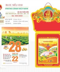 Lịch Bloc Siêu Đại 2027 TD Mẫu TD19 (20 x 30 cm) Bộ Quà Tặng Doanh Nghiệp Thủy Tinh & Lịch in logo doanh nghiệp quà tặng Tết tại Quà Tặng Thủy Tinh VN