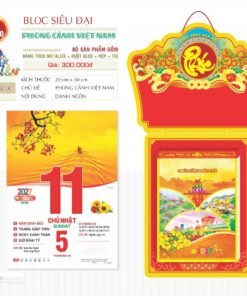 Lịch Bloc Siêu Đại 2027 TD Mẫu TD20 (20 x 30 cm) Bộ Quà Tặng Doanh Nghiệp Thủy Tinh & Lịch in logo doanh nghiệp quà tặng Tết tại Quà Tặng Thủy Tinh VN