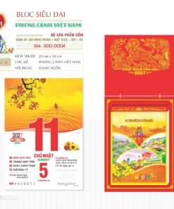 Lịch Bloc Siêu Đại 2027 TD Mẫu TD21 (20 x 30 cm) Bộ Quà Tặng Doanh Nghiệp Thủy Tinh & Lịch in logo doanh nghiệp quà tặng Tết tại Quà Tặng Thủy Tinh VN