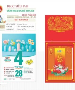 Lịch Bloc Siêu Đại 2027 TD Mẫu TD24 (20 x 30 cm) Bộ Quà Tặng Doanh Nghiệp Thủy Tinh & Lịch in logo doanh nghiệp quà tặng Tết tại Quà Tặng Thủy Tinh VN