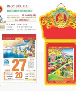 Lịch Bloc Siêu Đại 2027 TD Mẫu TD25 (20 x 30 cm) Bộ Quà Tặng Doanh Nghiệp Thủy Tinh & Lịch in logo doanh nghiệp quà tặng Tết tại Quà Tặng Thủy Tinh VN