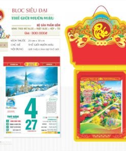 Lịch Bloc Siêu Đại 2027 TD Mẫu TD26 (20 x 30 cm) Bộ Quà Tặng Doanh Nghiệp Thủy Tinh & Lịch in logo doanh nghiệp quà tặng Tết tại Quà Tặng Thủy Tinh VN