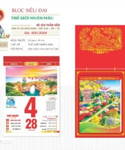 Lịch Bloc Siêu Đại 2027 TD Mẫu TD27 (20 x 30 cm) Bộ Quà Tặng Doanh Nghiệp Thủy Tinh & Lịch in logo doanh nghiệp quà tặng Tết tại Quà Tặng Thủy Tinh VN