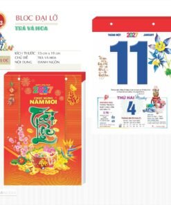 Lịch Bloc 2027 TD Mẫu TD33 (29 x 41 cm) Bộ Quà Tặng Doanh Nghiệp Thủy Tinh & Lịch in logo doanh nghiệp quà tặng Tết tại Quà Tặng Thủy Tinh VN