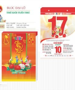 Lịch Bloc 2027 TD Mẫu TD34 (29 x 41 cm) Bộ Quà Tặng Doanh Nghiệp Thủy Tinh & Lịch in logo doanh nghiệp quà tặng Tết tại Quà Tặng Thủy Tinh VN