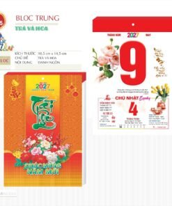 Lịch Bloc 2027 TD Mẫu TD35 (29 x 41 cm) Bộ Quà Tặng Doanh Nghiệp Thủy Tinh & Lịch in logo doanh nghiệp quà tặng Tết tại Quà Tặng Thủy Tinh VN