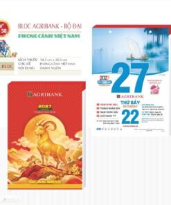 Lịch Bloc 2027 TD Mẫu TD38 (29 x 41 cm) Bộ Quà Tặng Doanh Nghiệp Thủy Tinh & Lịch in logo doanh nghiệp quà tặng Tết tại Quà Tặng Thủy Tinh VN