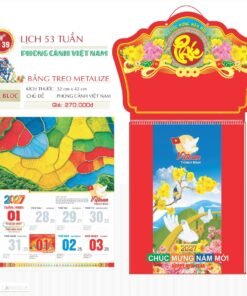 Lịch Treo Tường Lò Xo 2027 TD Mẫu TD39 (40 x 60 cm) Bộ Quà Tặng Doanh Nghiệp Thủy Tinh & Lịch in logo doanh nghiệp quà tặng Tết tại Quà Tặng Thủy Tinh VN