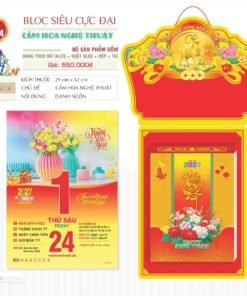 Lịch Bloc Siêu Cực Đại 2027 TD Mẫu TD4 (38 x 53 cm) Bộ Quà Tặng Doanh Nghiệp Thủy Tinh & Lịch in logo doanh nghiệp quà tặng Tết tại Quà Tặng Thủy Tinh VN