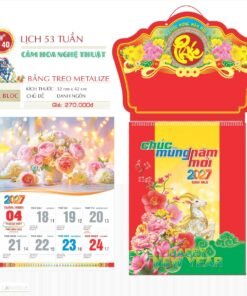 Lịch Treo Tường Lò Xo 2027 TD Mẫu TD40 (40 x 60 cm) Bộ Quà Tặng Doanh Nghiệp Thủy Tinh & Lịch in logo doanh nghiệp quà tặng Tết tại Quà Tặng Thủy Tinh VN