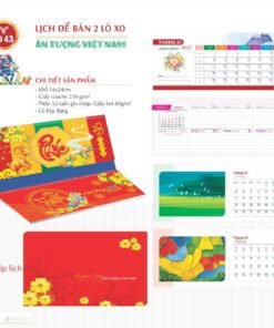 Lịch Để Bàn 2027 TD Mẫu TD43 (14 x 24cm) Bộ Quà Tặng Doanh Nghiệp Thủy Tinh & Lịch in logo doanh nghiệp quà tặng Tết tại Quà Tặng Thủy Tinh VN