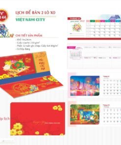 Lịch Để Bàn 2027 TD Mẫu TD44 (14 x 24cm) Bộ Quà Tặng Doanh Nghiệp Thủy Tinh & Lịch in logo doanh nghiệp quà tặng Tết tại Quà Tặng Thủy Tinh VN
