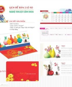 Lịch Để Bàn 2027 TD Mẫu TD45 (14 x 24cm) Bộ Quà Tặng Doanh Nghiệp Thủy Tinh & Lịch in logo doanh nghiệp quà tặng Tết tại Quà Tặng Thủy Tinh VN