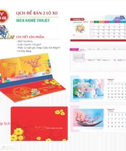 Lịch Để Bàn 2027 TD Mẫu TD46 (14 x 24cm) Bộ Quà Tặng Doanh Nghiệp Thủy Tinh & Lịch in logo doanh nghiệp quà tặng Tết tại Quà Tặng Thủy Tinh VN