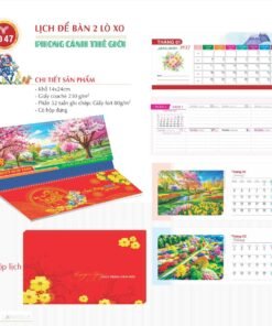 Lịch Để Bàn 2027 TD Mẫu TD47 (14 x 24cm) Bộ Quà Tặng Doanh Nghiệp Thủy Tinh & Lịch in logo doanh nghiệp quà tặng Tết tại Quà Tặng Thủy Tinh VN