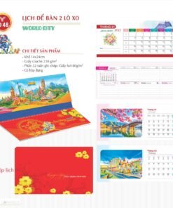 Lịch Để Bàn 2027 TD Mẫu TD48 (14 x 24cm) Bộ Quà Tặng Doanh Nghiệp Thủy Tinh & Lịch in logo doanh nghiệp quà tặng Tết tại Quà Tặng Thủy Tinh VN