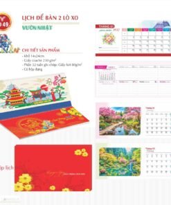 Lịch Để Bàn 2027 TD Mẫu TD49 (14 x 24cm) Bộ Quà Tặng Doanh Nghiệp Thủy Tinh & Lịch in logo doanh nghiệp quà tặng Tết tại Quà Tặng Thủy Tinh VN