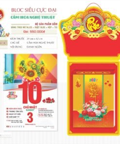 Lịch Bloc Siêu Cực Đại 2027 TD Mẫu TD5 (38 x 53 cm) Bộ Quà Tặng Doanh Nghiệp Thủy Tinh & Lịch in logo doanh nghiệp quà tặng Tết tại Quà Tặng Thủy Tinh VN