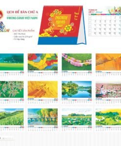 Lịch Bàn Chữ A 2027 TD Mẫu TD50 (19 x 19cm) Bộ Quà Tặng Doanh Nghiệp Thủy Tinh & Lịch in logo doanh nghiệp quà tặng Tết tại Quà Tặng Thủy Tinh VN