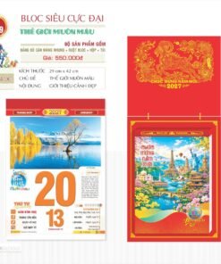 Lịch Bloc Siêu Cực Đại 2027 TD Mẫu TD9 (38 x 53 cm) Bộ Quà Tặng Doanh Nghiệp Thủy Tinh & Lịch in logo doanh nghiệp quà tặng Tết tại Quà Tặng Thủy Tinh VN