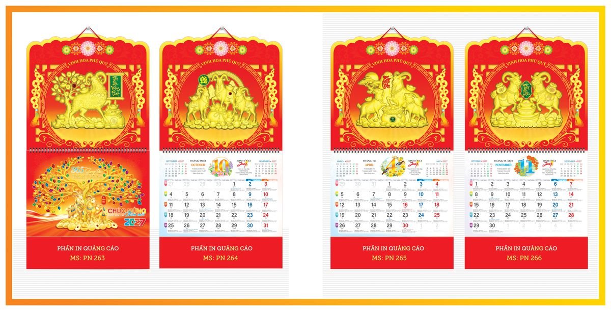 Lịch 13 Tờ TPN13T10 Bộ Quà Tặng Doanh Nghiệp Thủy Tinh & Lịch