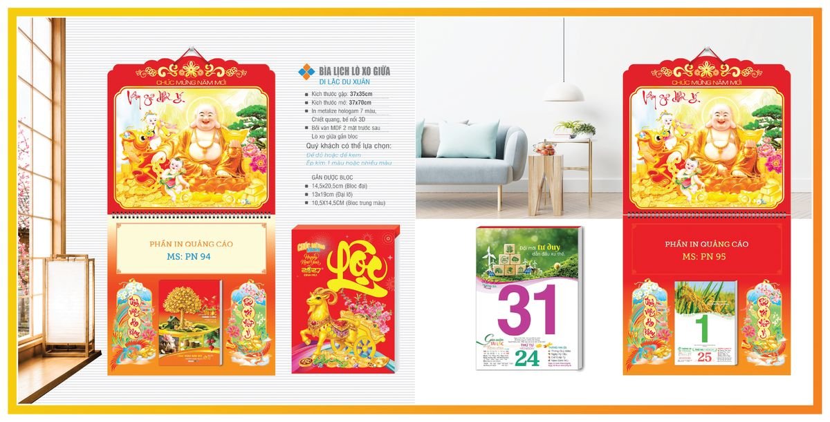 Bìa Lịch Treo Gắn Bloc Tân Phương Nam TPNBIA10 Bộ Quà Tặng Doanh Nghiệp Thủy Tinh & Lịch
