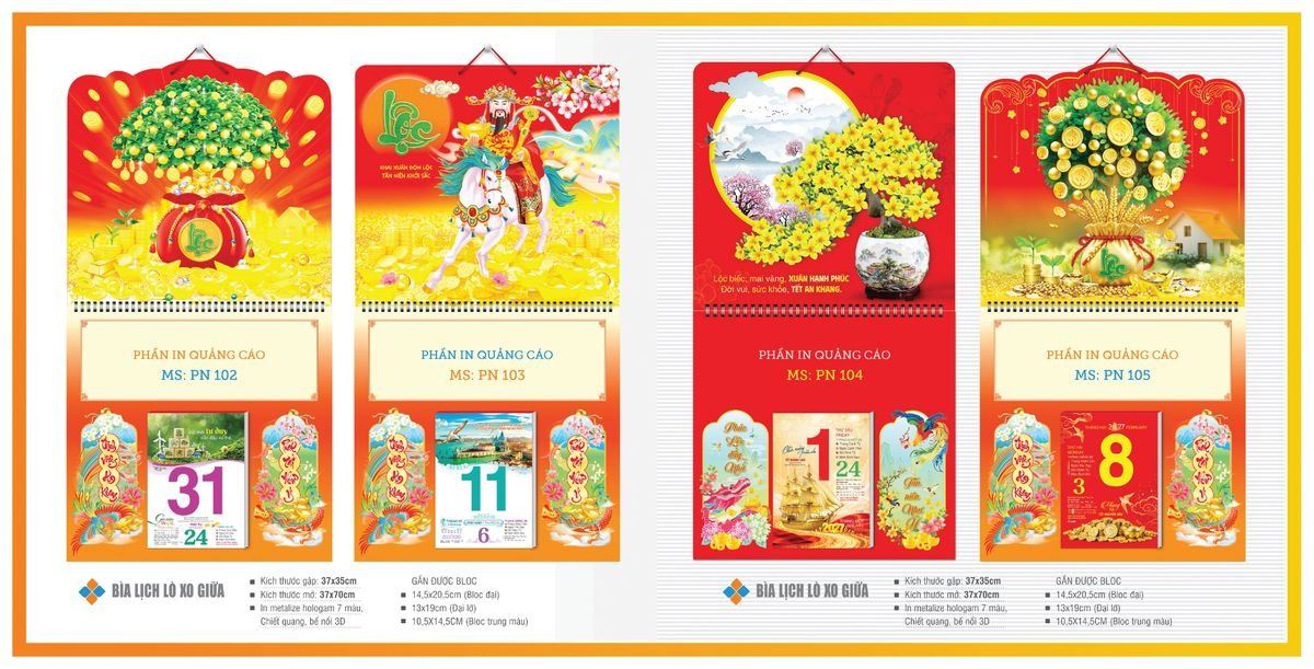 Bìa Lịch Treo Gắn Bloc TPNBIA13 Bộ Quà Tặng Doanh Nghiệp Thủy Tinh & Lịch