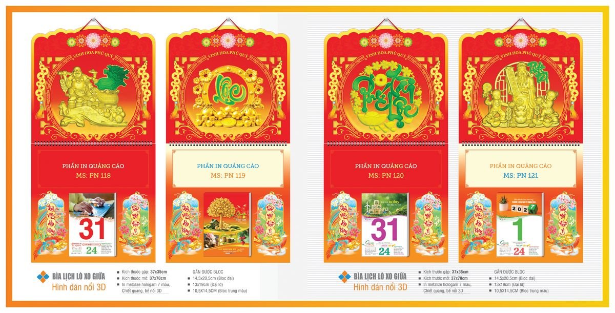 Bìa Lịch Treo Gắn Bloc TPNBIA17 Bộ Quà Tặng Doanh Nghiệp Thủy Tinh & Lịch