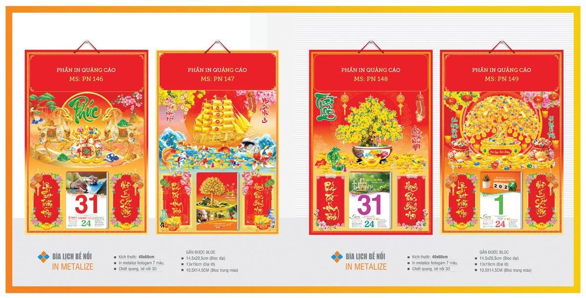Bìa Lịch Treo Gắn Bloc TPNBIA24 Bộ Quà Tặng Doanh Nghiệp Thủy Tinh & Lịch