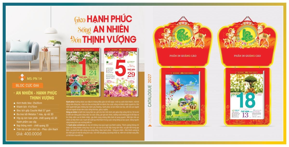 Lịch Bloc TPN 2027 TPNBLOC17 Bộ Quà Tặng Doanh Nghiệp Thủy Tinh & Lịch