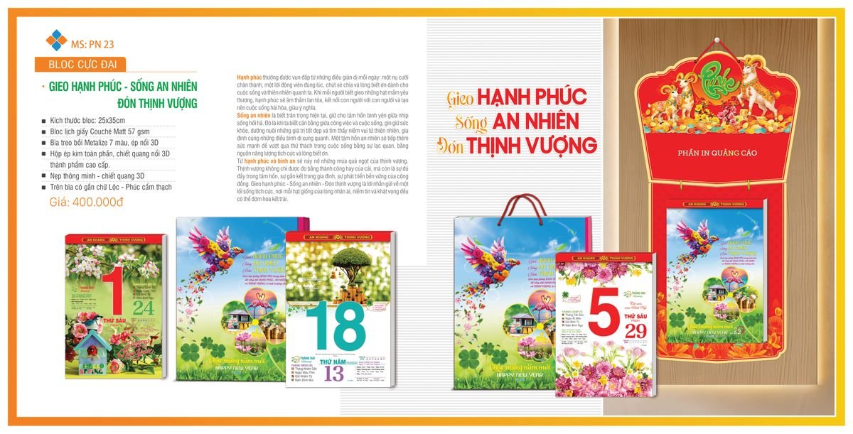 Lịch Bloc Tân Phương Nam 2027 TPNBLOC26 Bộ Quà Tặng Doanh Nghiệp Thủy Tinh & Lịch