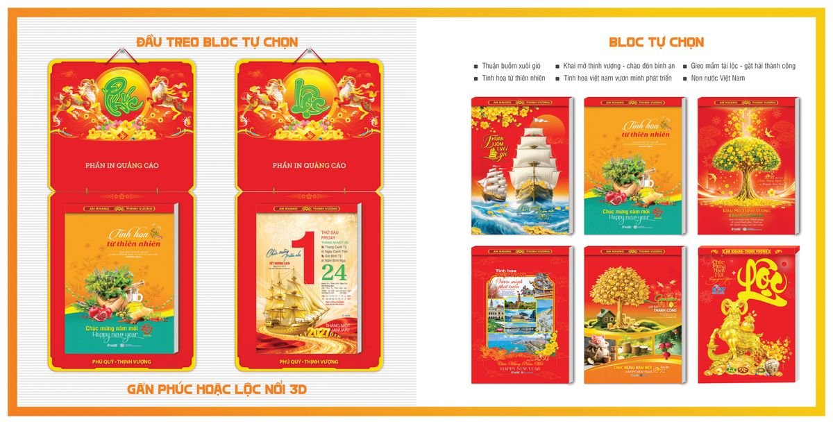 Lịch Bloc TPN 2027 TPNBLOC50 Bộ Quà Tặng Doanh Nghiệp Thủy Tinh & Lịch