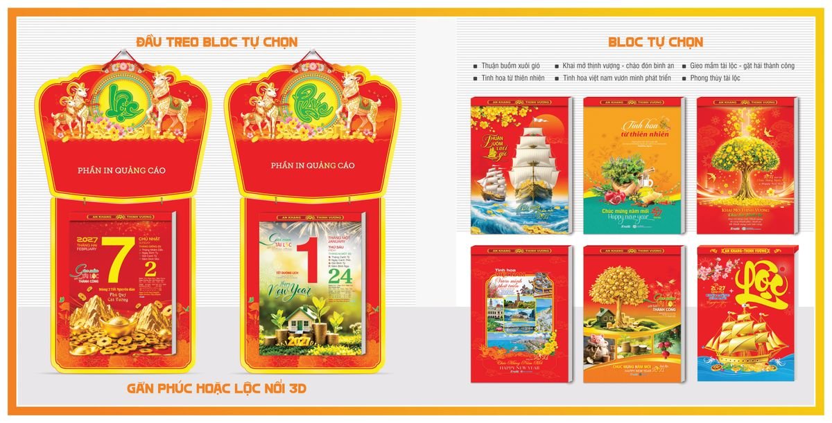 Lịch Bloc TPN 2027 TPNBLOC51 Bộ Quà Tặng Doanh Nghiệp Thủy Tinh & Lịch