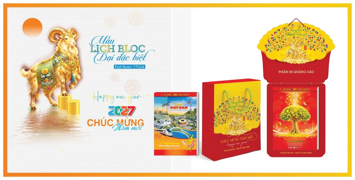 Lịch Bloc TPN 2027 TPNBLOC53 Bộ Quà Tặng Doanh Nghiệp Thủy Tinh & Lịch