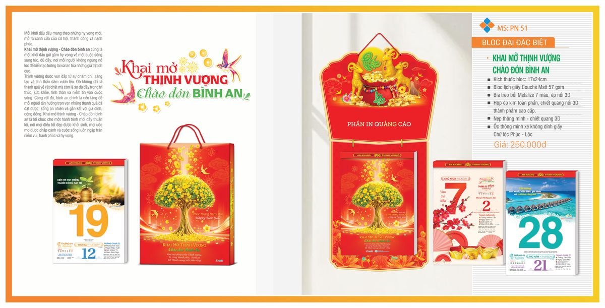 Lịch Bloc TPN 2027 TPNBLOC60 Bộ Quà Tặng Doanh Nghiệp Thủy Tinh & Lịch