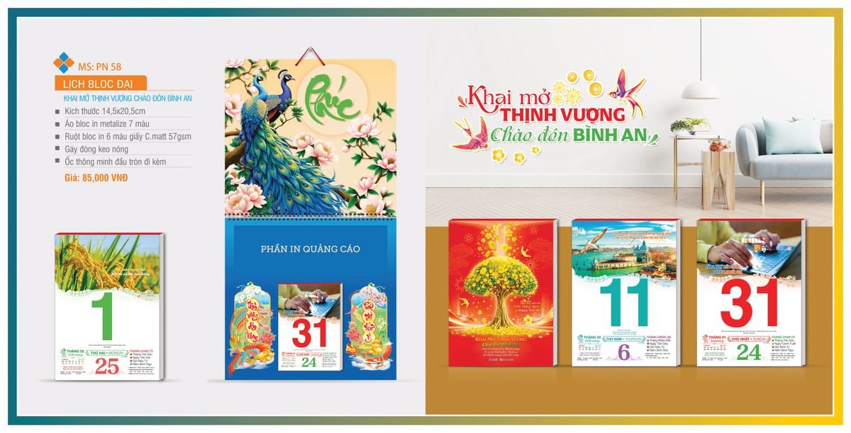 Lịch Bloc TPN 2027 TPNBLOC65 Bộ Quà Tặng Doanh Nghiệp Thủy Tinh & Lịch