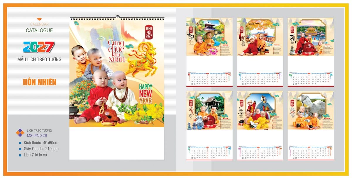 Lịch 7 Tờ Lò Xo TPNLX18 Bộ Quà Tặng Doanh Nghiệp Thủy Tinh & Lịch