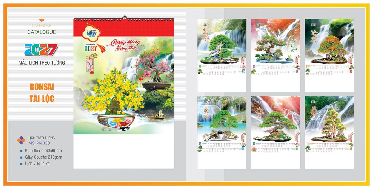 Lịch 7 Tờ Lò Xo TPNLX20 Bộ Quà Tặng Doanh Nghiệp Thủy Tinh & Lịch