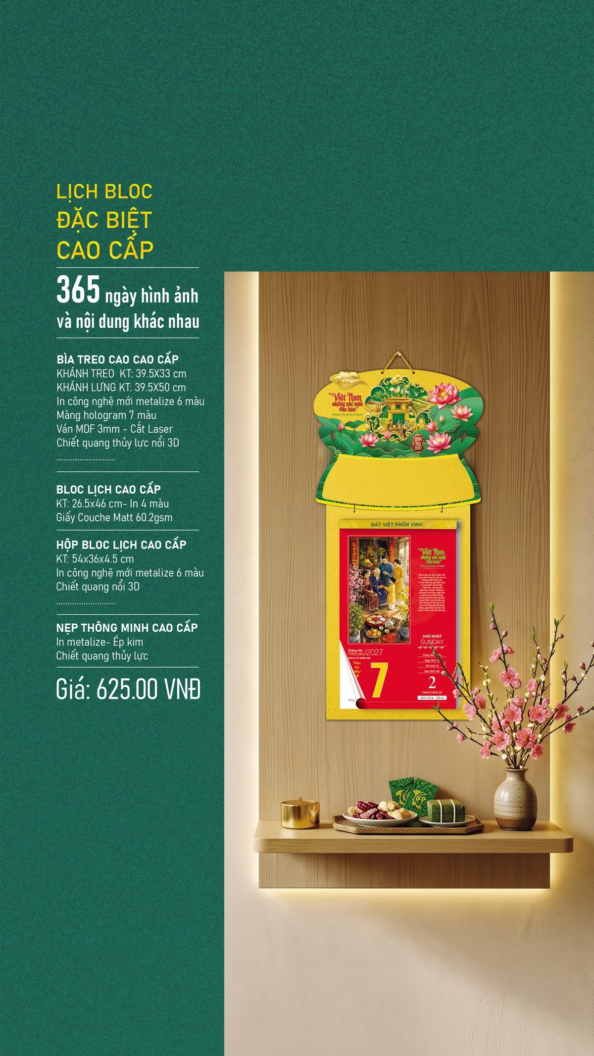 Lịch Bìa Treo 2027 VHVN Mẫu VHVN-04 (54 x 36 cm) Bộ Quà Tặng Doanh Nghiệp Thủy Tinh & Lịch Lịch Bìa Treo 2027 VHVN Mẫu VHVN 04 (54 x 36 cm) Bộ Quà Tặng Doanh Nghiệp Thủy Tinh & Lịch in logo - Quà Tặng Thủy Tinh