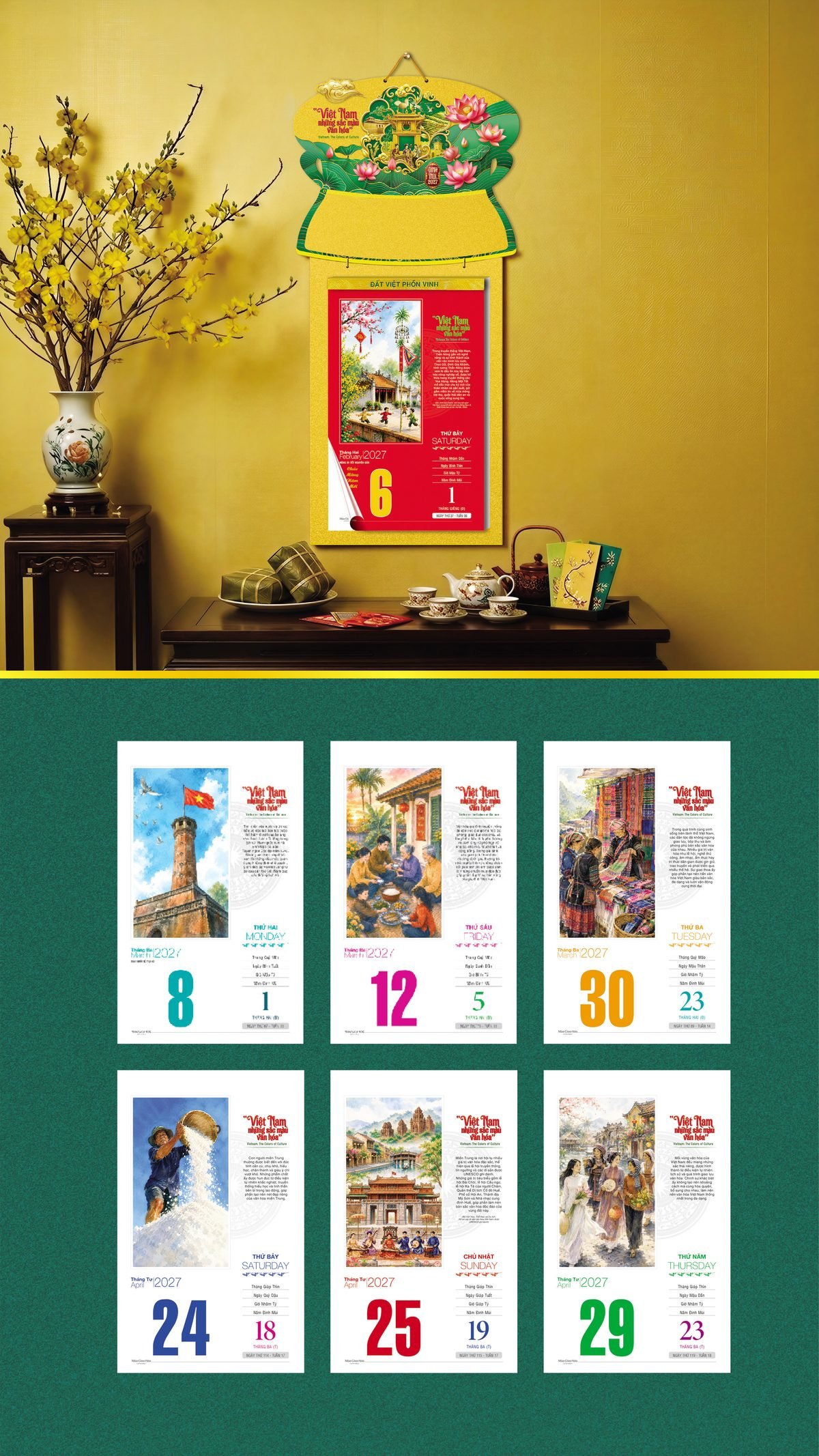 Lịch Bloc 2027 VHVN Mẫu VHVN-05 (29 x 41 cm) Bộ Quà Tặng Doanh Nghiệp Thủy Tinh & Lịch Lịch Bloc 2027 VHVN Mẫu VHVN 05 (29 x 41 cm) Bộ Quà Tặng Doanh Nghiệp Thủy Tinh & Lịch in logo - Quà Tặng Thủy Tinh